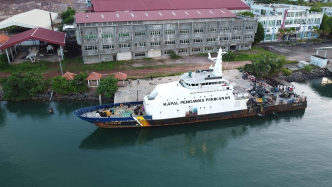 Kapal Pengawas Orca 03 milik Kementerian Kelautan dan Perikanan (KKP).