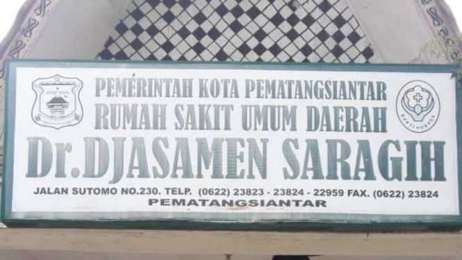 RSUD Dr Djasemen Saragih di Pematangsiantar, Sumatera Utara