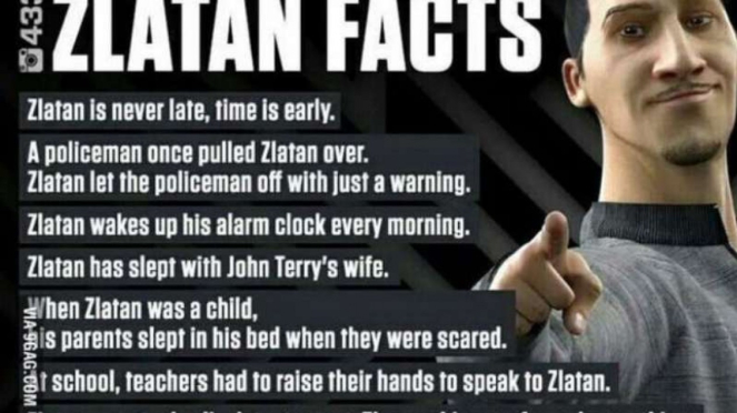 Lelucon fakta Zlatan Ibrahimovic.