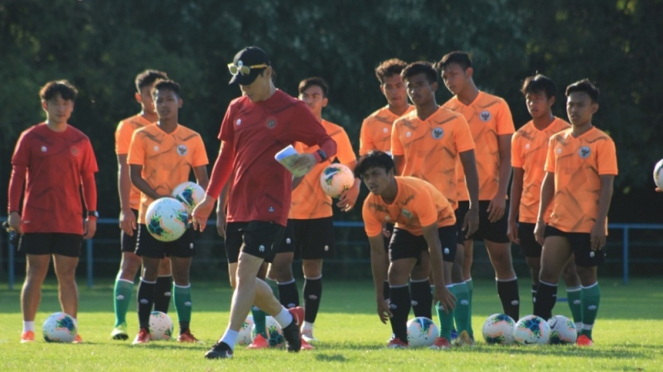 Latihan Timnas Indonesia U-19 di Kroasia