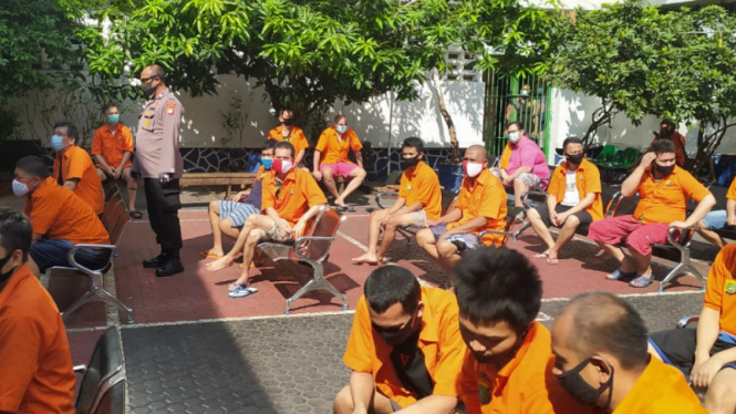 Tahanan di Polda Metro Jaya jalani swab test