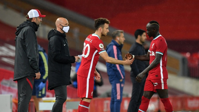 Diogo Jota menggantikan Sadio Mane di laga Liverpool vs Arsenal