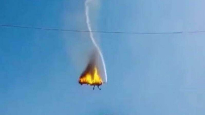 VIVA Militer: Pesawat tiruan hancur ditembak drone Q-Reaper Drone