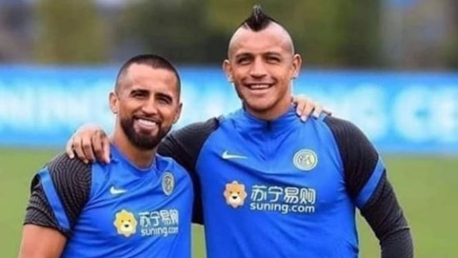 Pemain Inter Milan, Arturo Vidal dan Alexis Sanchez.