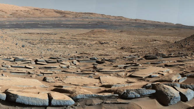 Mars adalah gurun yang membeku saat ini, tapi miliaran tahun lalu, air mengalir di permukaannya.-NASA / JPL-Caltech

