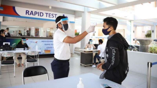 Rapid test di Bandara Angkasa Pura I