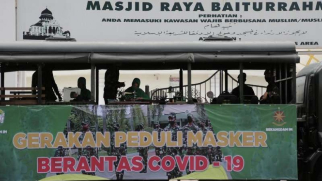 Gerakan peduli masker Prajurit Kodam Iskandar Muda Aceh