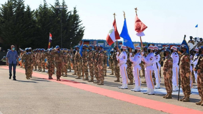 VIVA Militer: Satgas TNI Konga UNIFIL 2020 Terima Medali Penghargaan PBB