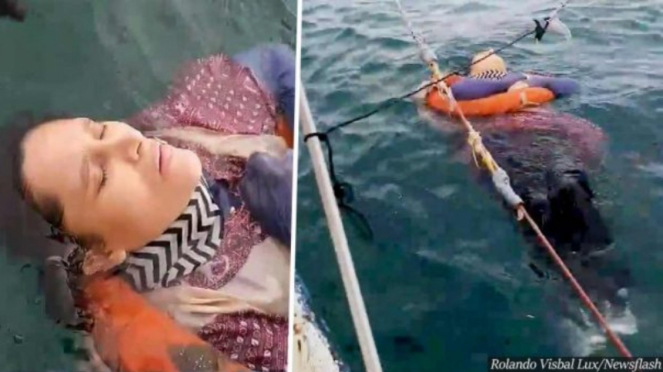 Wanita yang hilang selama 2 tahun ditemukan masih hidup mengambang di laut.