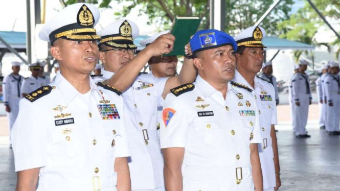 VIVA Militer: Komandan Satran Koarmada II TNI AL, Kolonel Cecep Hidayat.