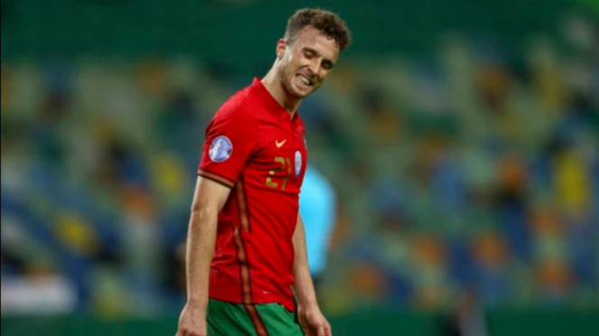 Penyerang Timnas Portugal, Diogo Jota. 