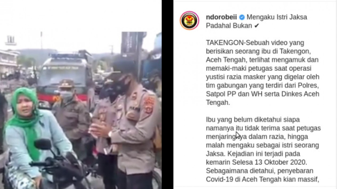 Viral Emak-emak Ngamuk Ditilang, Ngaku Istri Jaksa.