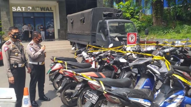 Puluhan Motor Milik Demonstran Omnibus Law Diamankan Polisi