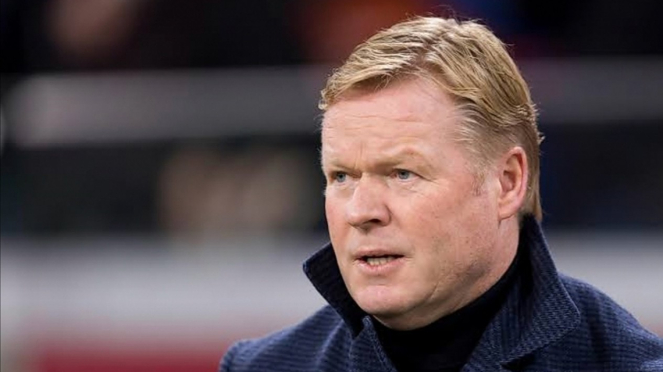 Pelatih Barcelona, Ronald Koeman. 