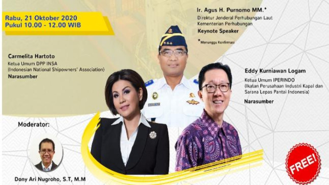 Indonesia Maritime Club (IMC) gelar diskusi virtual soal Azas Cabotage.