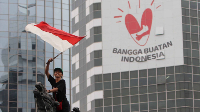 Ilustrasi bendera merah putih.