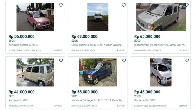 Harga bekas Suzuki Karimun generasi pertama