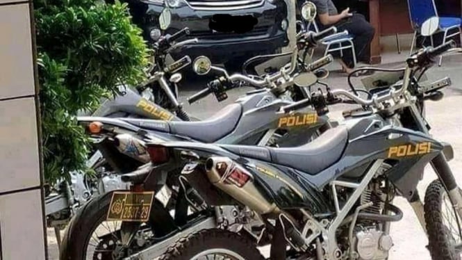 Motor polisi ini jadi sorotan netizen.