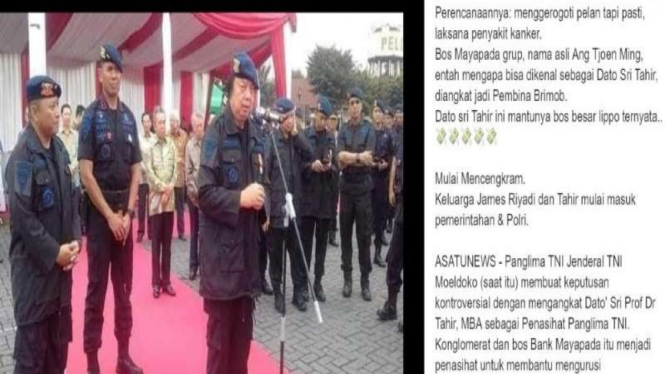 Hoax CEO Mayapada Group diangkat jadi pembina Brimob