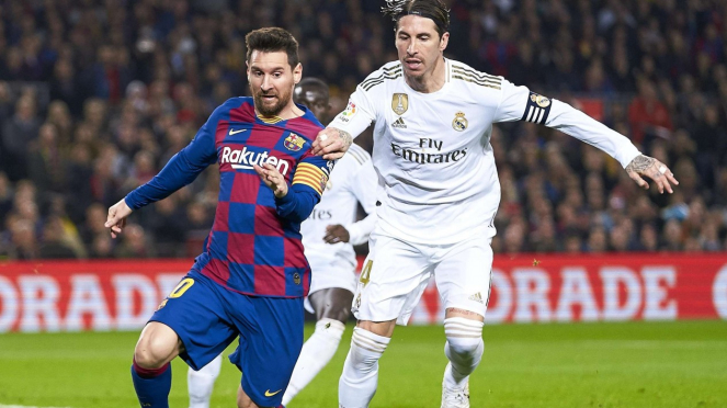 Megabintang Barcelona, Lionel Messi dan Kapten Madrid, Sergio Ramos