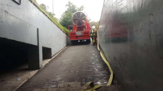 Kebakaran di Pasaraya Manggarai, Jakarta.