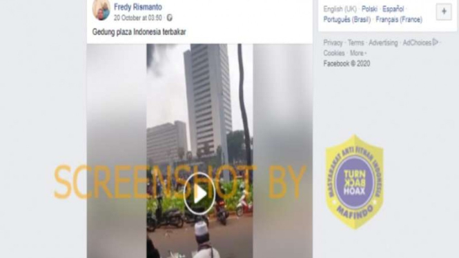 Hoax Gedung Plaza Indonesia terbakar