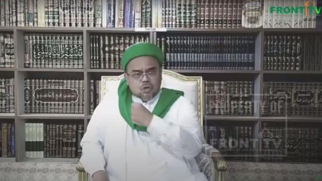 Habib Rizieq saat serukan aksi 211 dan 411 dari Mekkah