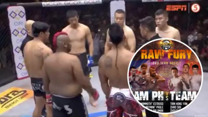 Rusuh Seperti Tawuran, Duel MMA 3 Lawan 3 di Filipina