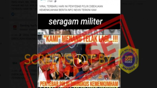 Hoax Kemenkumham bekukan Polri