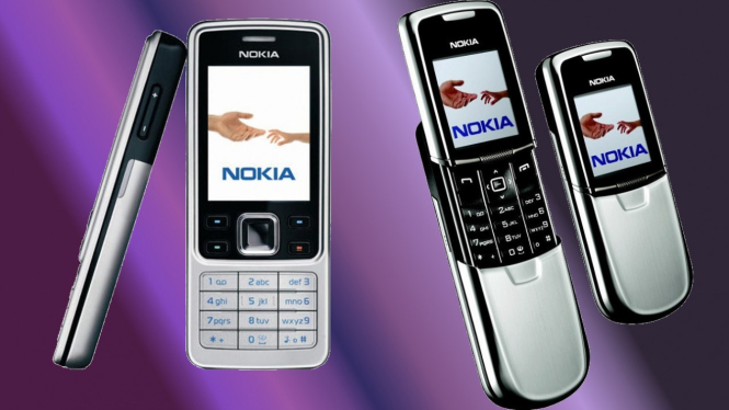 Ponsel klasik Nokia 6300 dan Nokia 8000