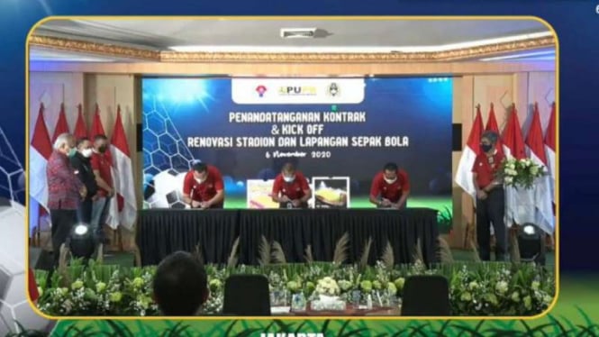 Penantanganan Mou renovasi stadion dan lapangan untuk Piala Dunia U-20