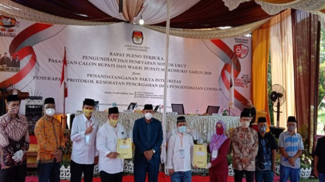 Rapat pleno terbuka KPU Mukomuko, Bengkulu (antara)