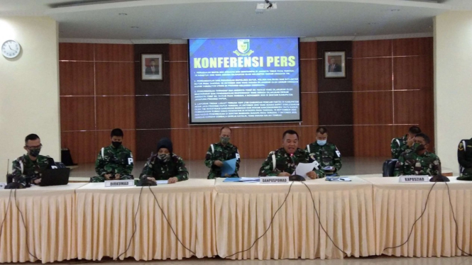 Konferensi pers Danpuspomad di Gambir, Jakarta