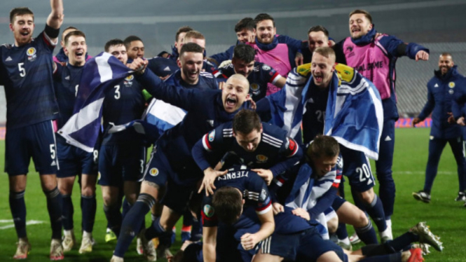 Skotlandia akhirnya lolos ke Piala Eropa 2020, setelah menunggu 22 tahun