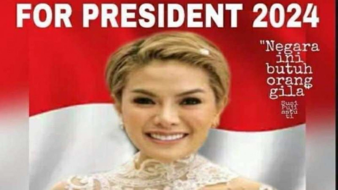 Meme Nikita Mirzani for President 2024