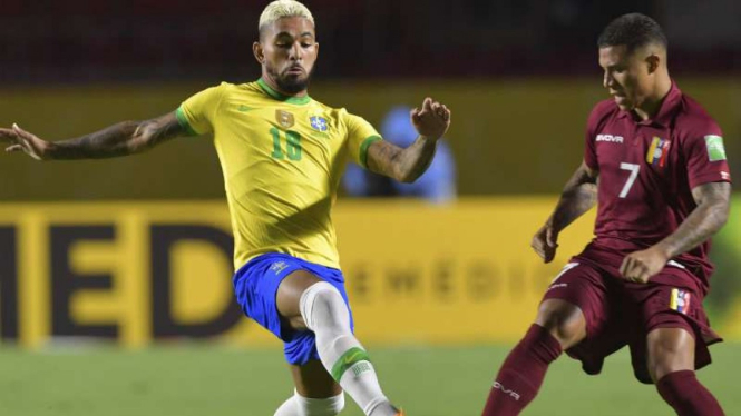 Duel Brasil vs Venezuela di Kualifikasi Piala Dunia 2022 zona CONMEBOL.