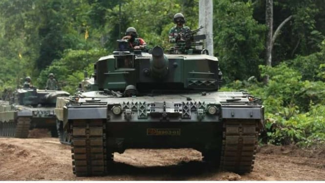 VIVA Militer : Tank Leopard Yonkav-8 TNI AD