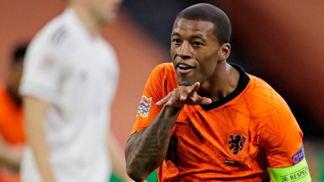 Gelandang Timnas Belanda, Georginio Wijnaldum.