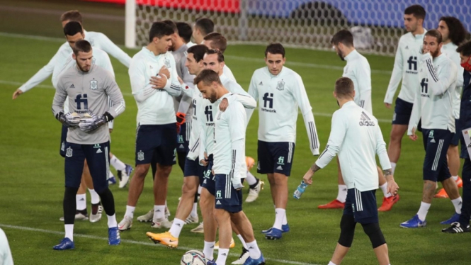 Latihan Timnas Spanyol