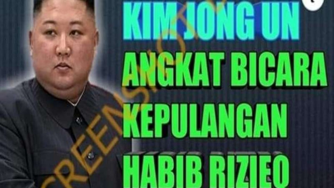 Hoax video Presiden Kim Jong Un komentari kepulangan Habib Rizieq