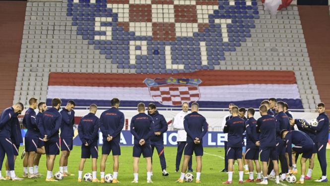 Latihan Timnas Kroasia jelang melawan Portugal