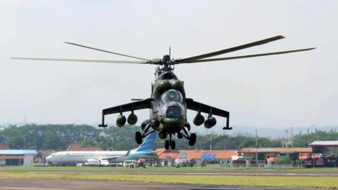 VIVA Militer : Helikopter Serbu Mi-35P TNI AD dikerahkan dalam Latancab 2020