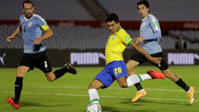 Pertandingan Uruguay vs Brasil di kualifikasi Piala Dunia 2022 zona CONMEBOL