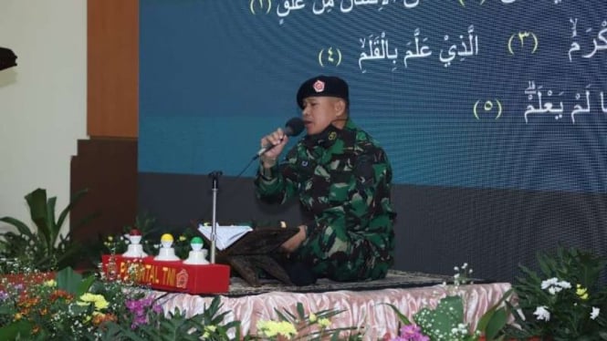 VIVA Militer : Prajurit TNI menjadi Qari pada kejuaraan MTQ Mabes TNI 