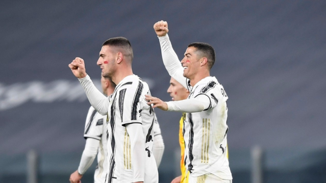 Cristiano Ronaldo dalam laga Juventus vs Cagliari