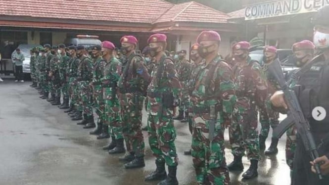 VIVA Militer: Prajurit Marinir TNI AL dari Yonmarhanlan XIV Sorong, Papua