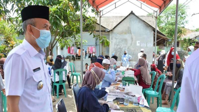 Rapid test warga sekitar Pasar Kemis Pasca Haul Syekh Abdul Qadir Jaelani