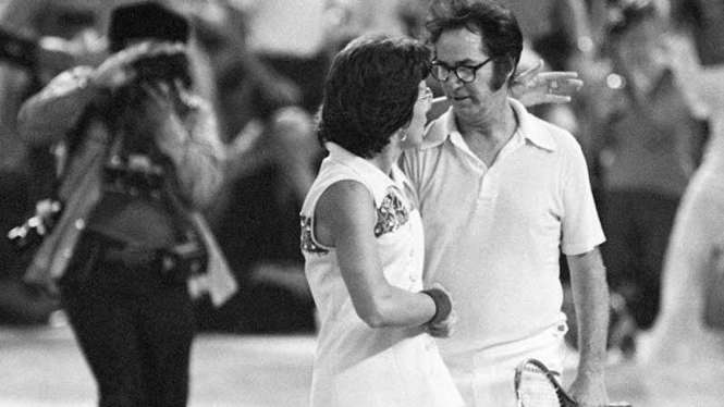 Duel Billie Jean King (kiri) vs Bobby Riggs