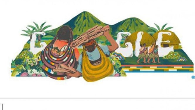 Noken Papua tampil di Google Doodle.