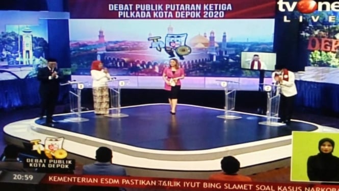 Debat calon wali kota dan wakil wali kota Depok 2020.